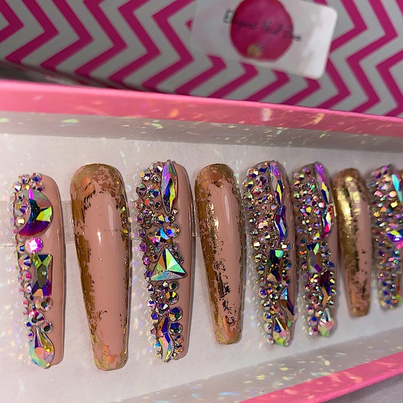 XL coffin bling press on nails comes in various sizes - Picture 4 of 6